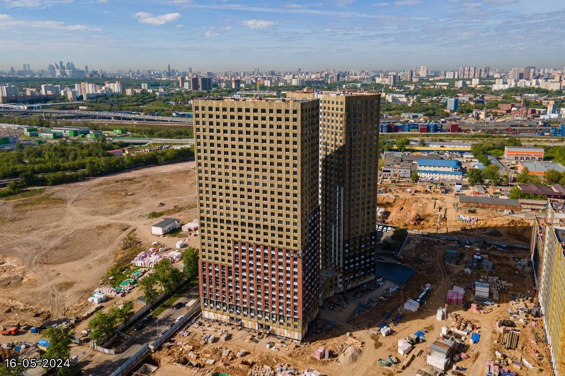 Ход строительства ЖК «Дмитровское небо» за Май 2024 г., фото №1