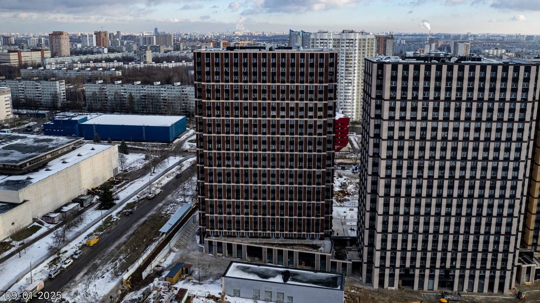 Ход строительства ЖК «Парксайд» за Январь 2025 г., фото №1