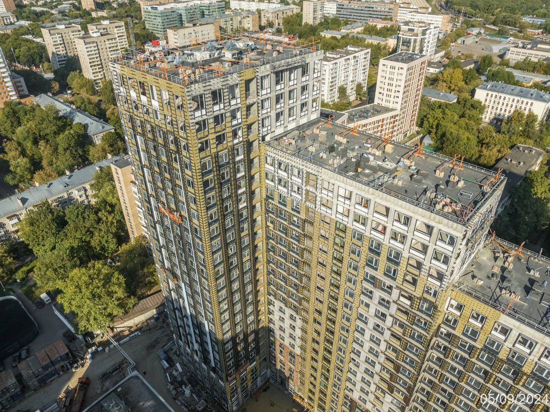Ход строительства ЖК «Петровский парк II» за Сентябрь 2024 г., фото №1