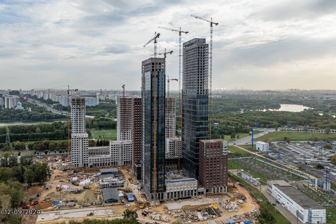 Ход строительства ЖК «Вейв» за Сентябрь 2024 г., фото №1