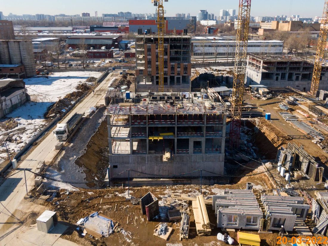 Ход строительства ЖК «Кавказский бульвар 51» за Март 2022 г., фото №1