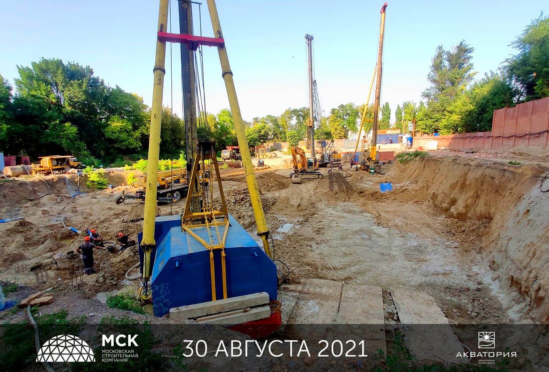 Ход строительства ЖК «Акватория» за Сентябрь 2021 г., фото №1