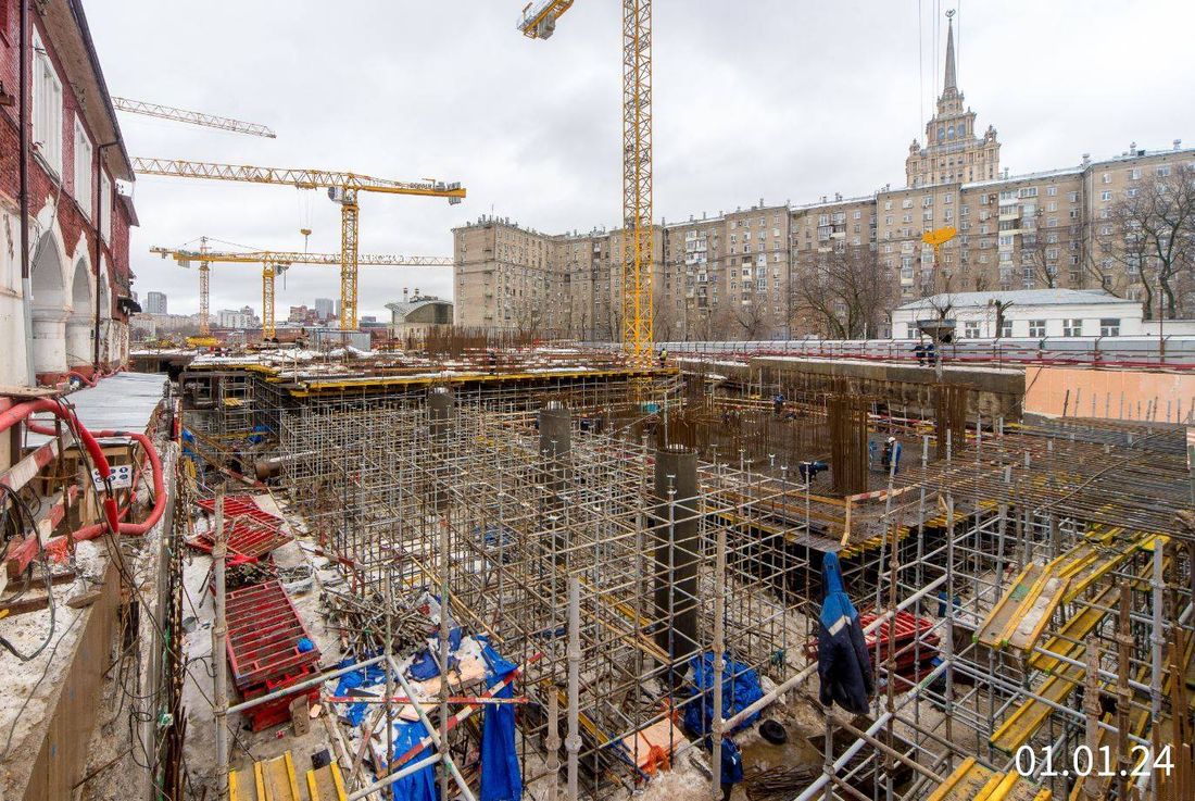 Ход строительства ЖК «Бадаевский» за Январь 2024 г., фото №1