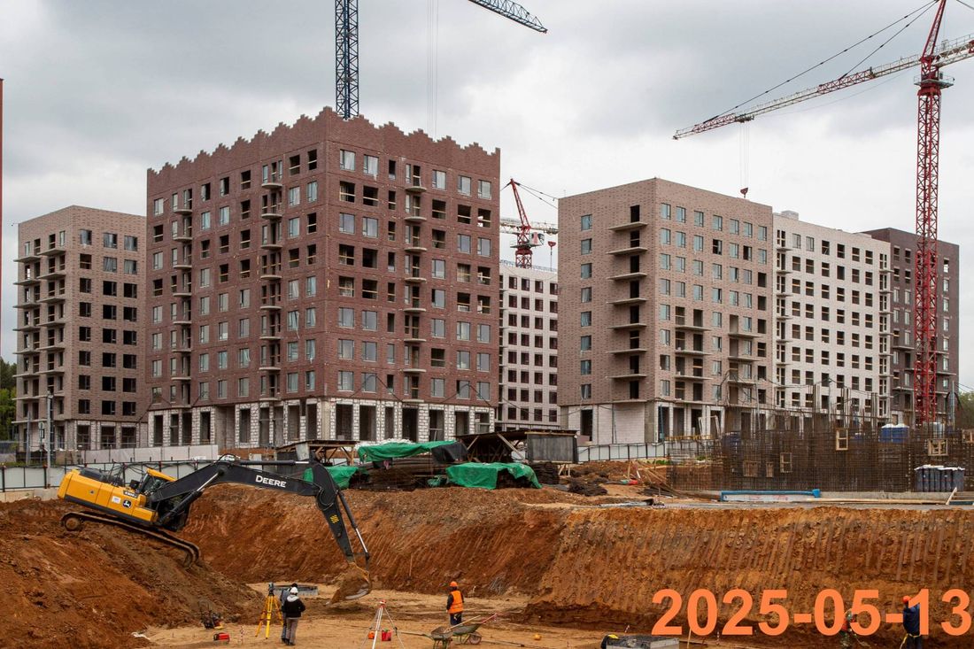 Ход строительства ЖК «Середневский лес» за Май 2025 г., фото №1