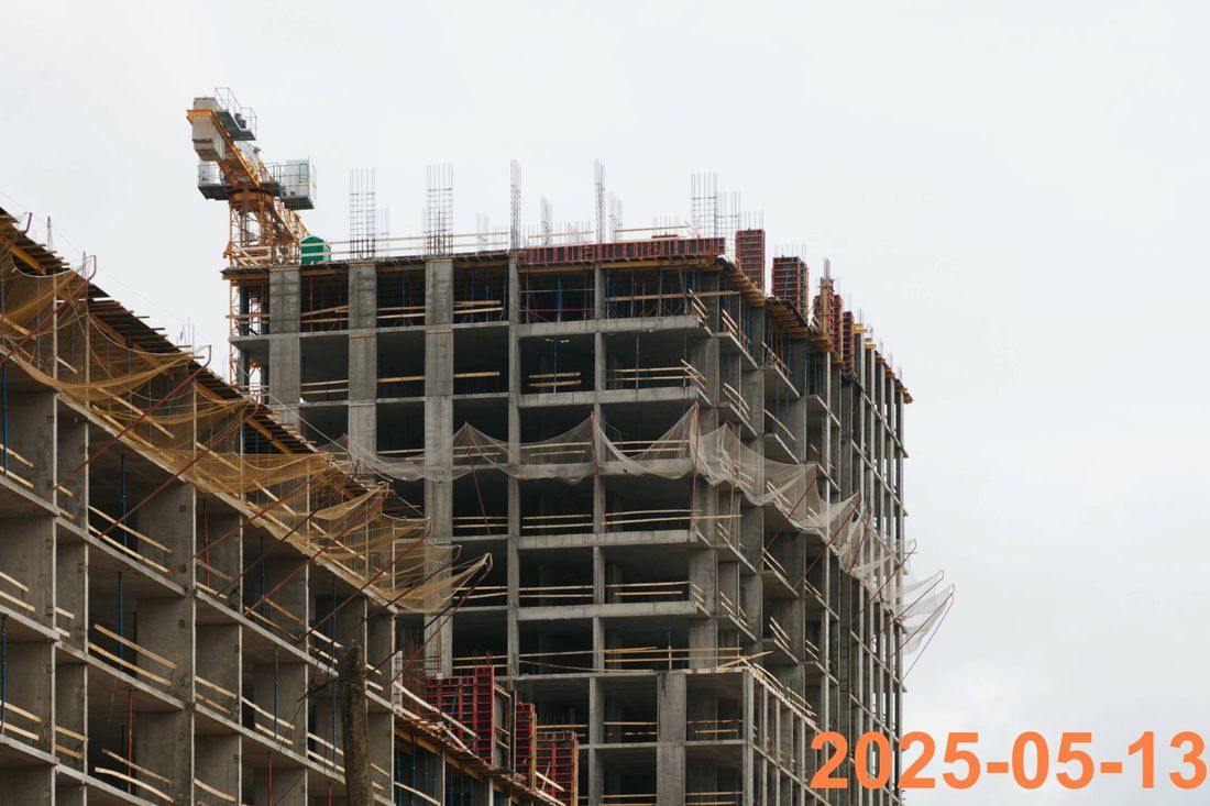 Ход строительства ЖК «Зелёный парк» за Май 2025 г., фото №1
