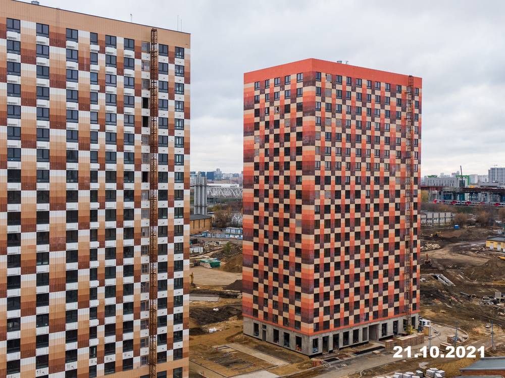 Ход строительства ЖК «Большая Академическая 85» за Октябрь 2021 г., фото №1