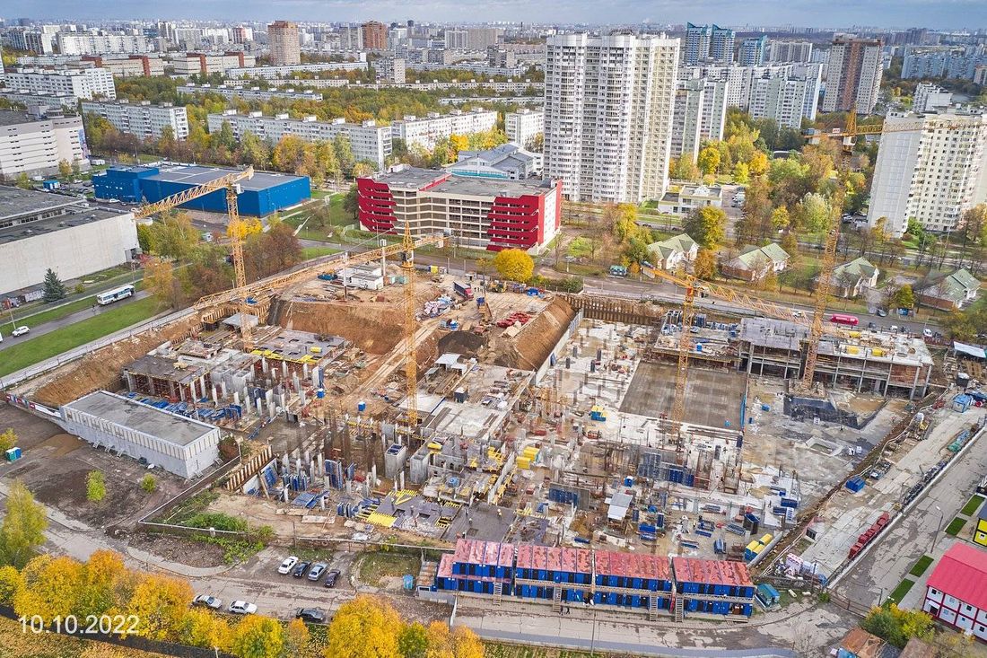 Ход строительства ЖК «Парксайд» за Октябрь 2022 г., фото №1