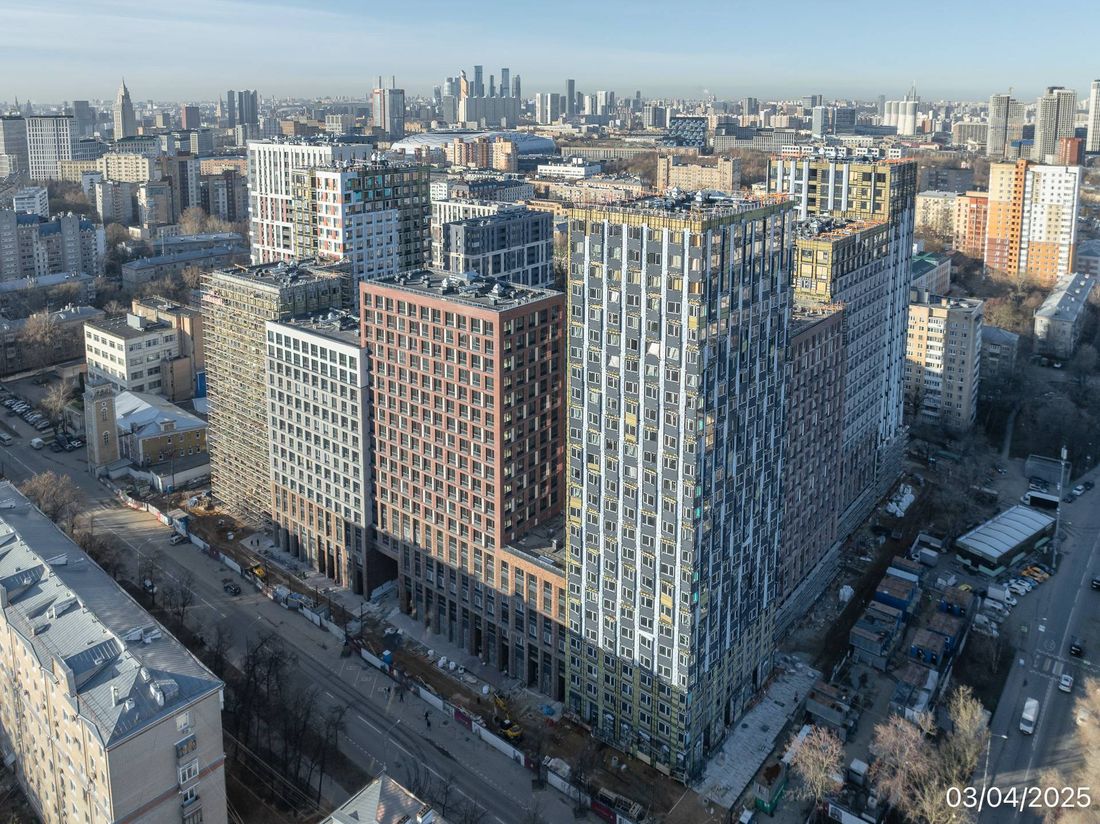 Ход строительства ЖК «Петровский парк II» за Апрель 2025 г., фото №1