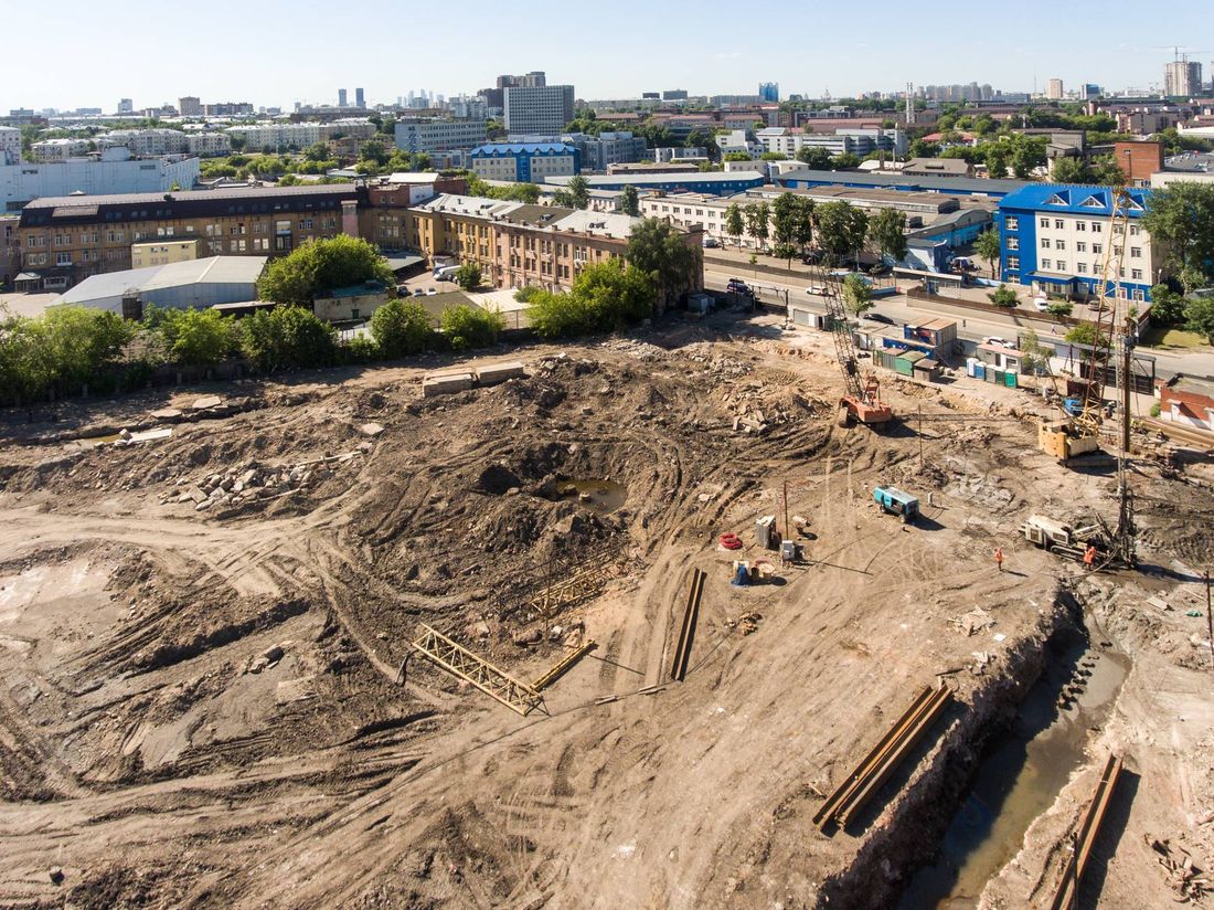 Ход строительства ЖК «Левел Южнопортовая» за Июнь 2022 г., фото №1