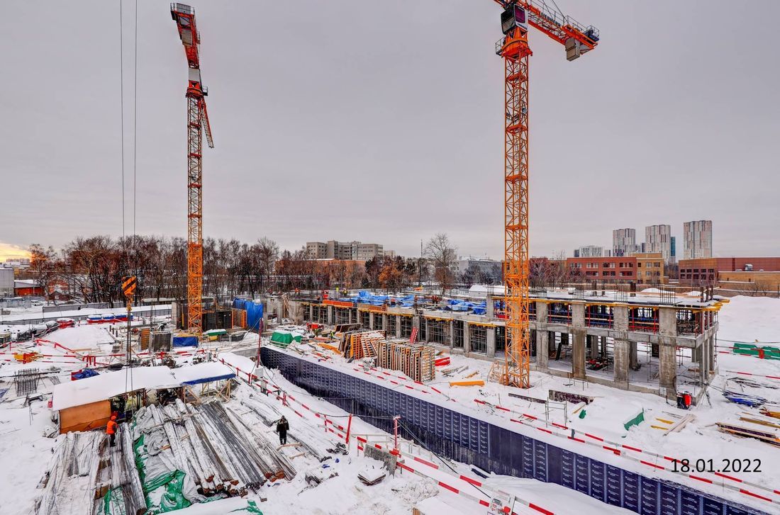 Ход строительства ЖК «Михалковский» за Январь 2022 г., фото №1