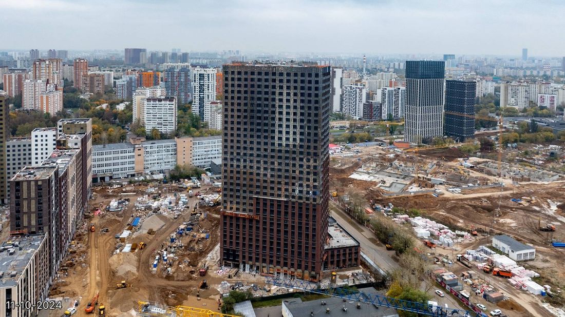 Ход строительства ЖК «Дмитровское небо» за Октябрь 2024 г., фото №1