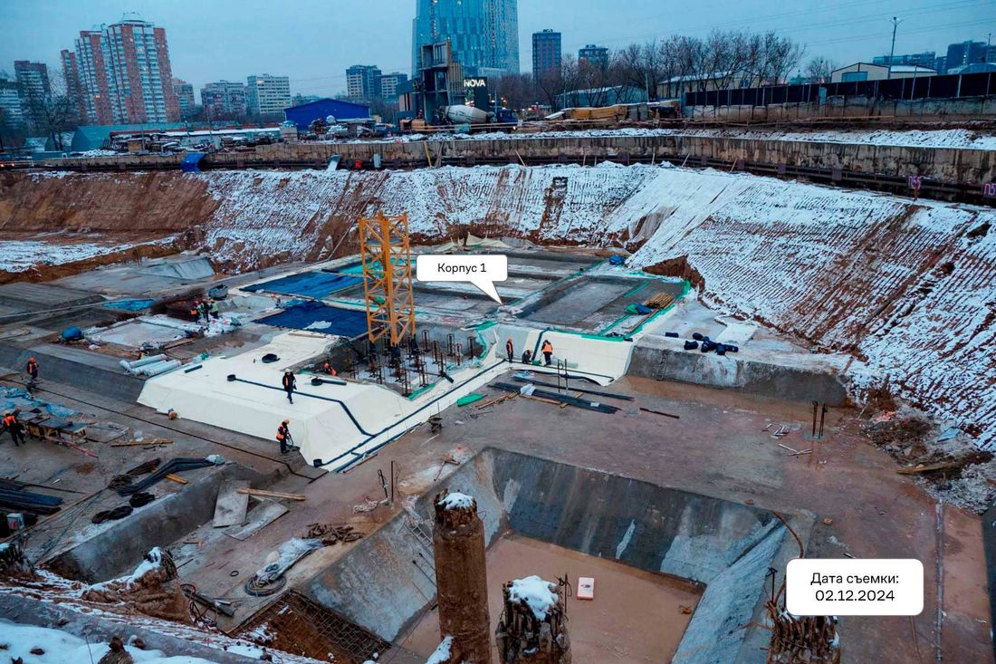 Ход строительства ЖК «НОВА» за Декабрь 2024 г., фото №1