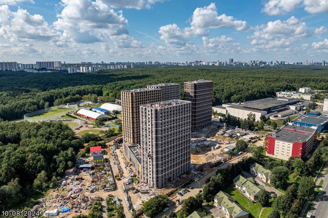 Ход строительства ЖК «Парксайд» за Август 2024 г., фото №1