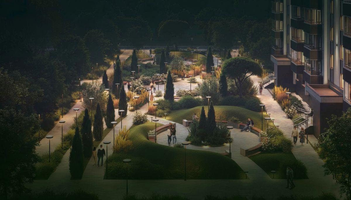 Уютный прогулочный сквер