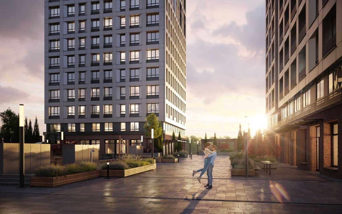 Благоустроенный двор