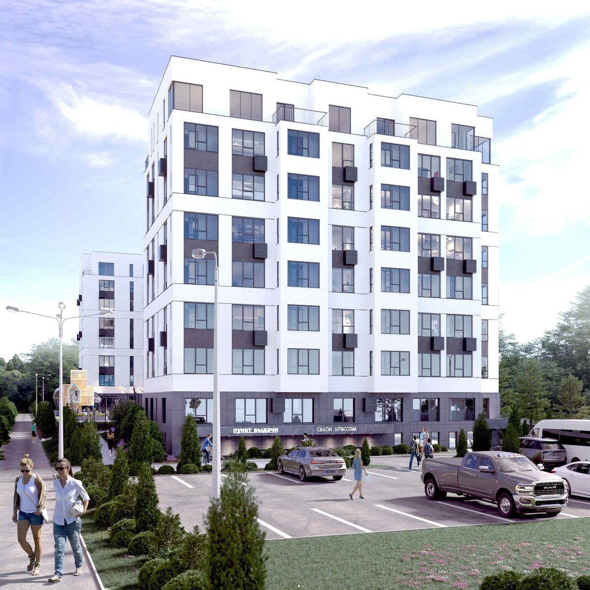 Просторные парковки