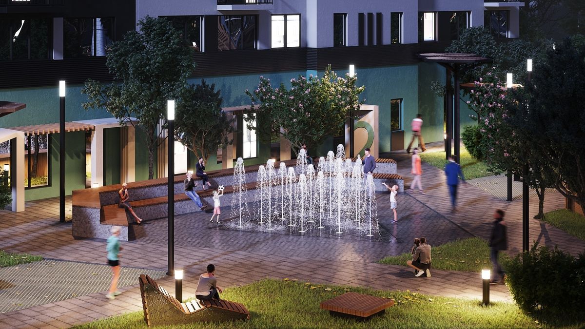 Амфитеатр с фонтаном