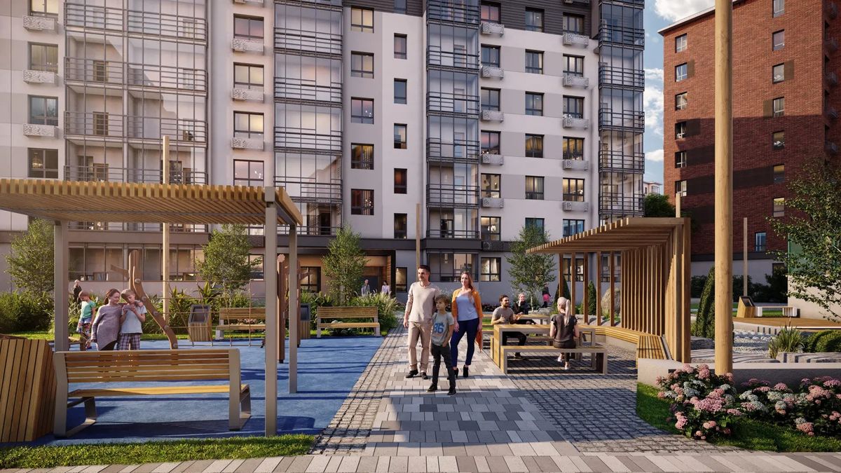 Закрытый от машин двор