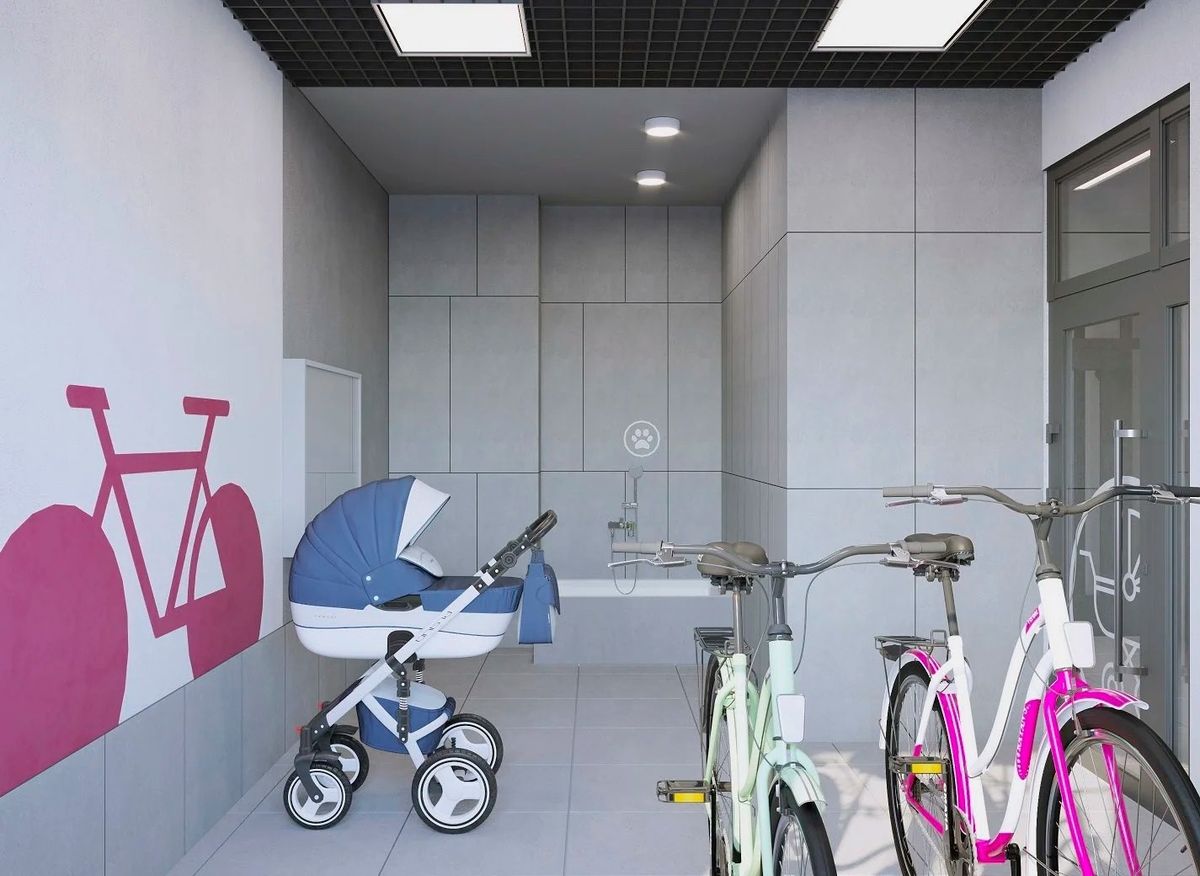 Помещения для колясок и лапомойки