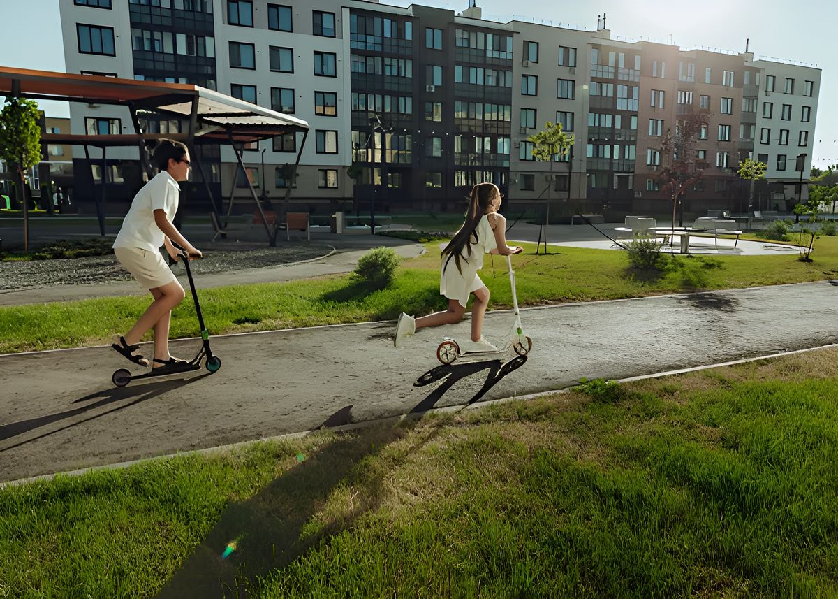 Живописный зеленый бульвар