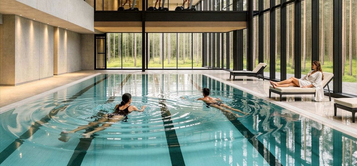 Фитнес бизнес-класса с бассейном 25 м