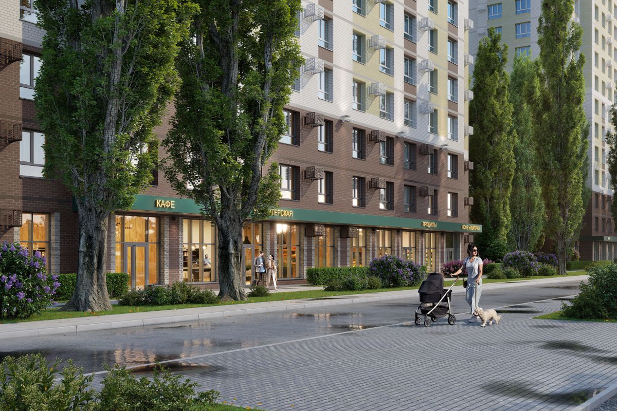 Магазины и сервисы на первых этажах