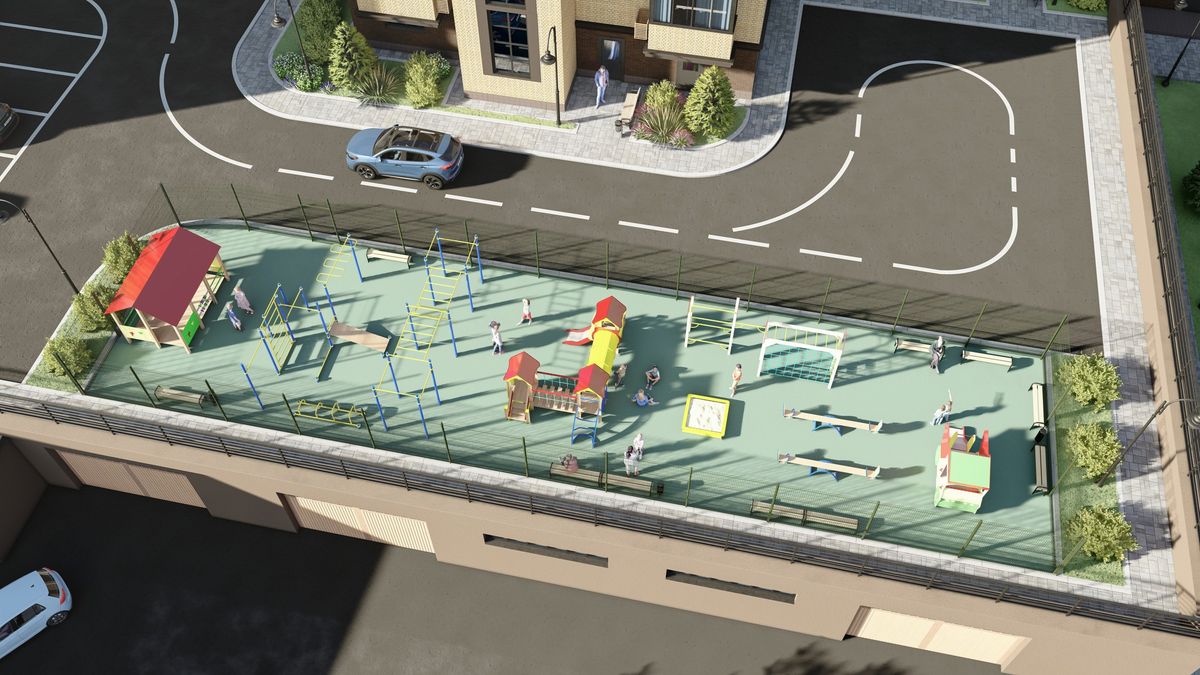 Детская и спортивная площадка