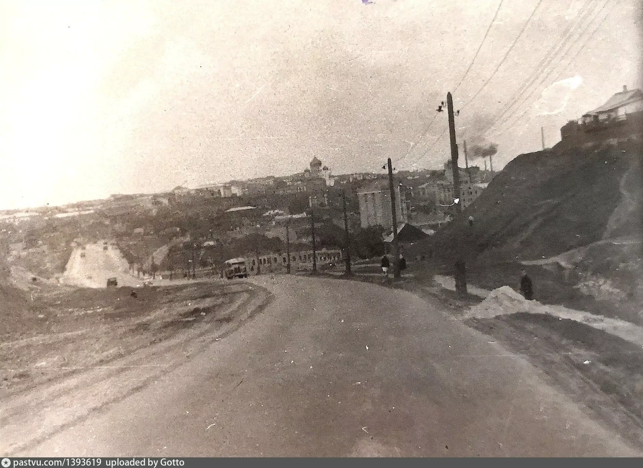 Проспект Стачки, вид в центр, 1954