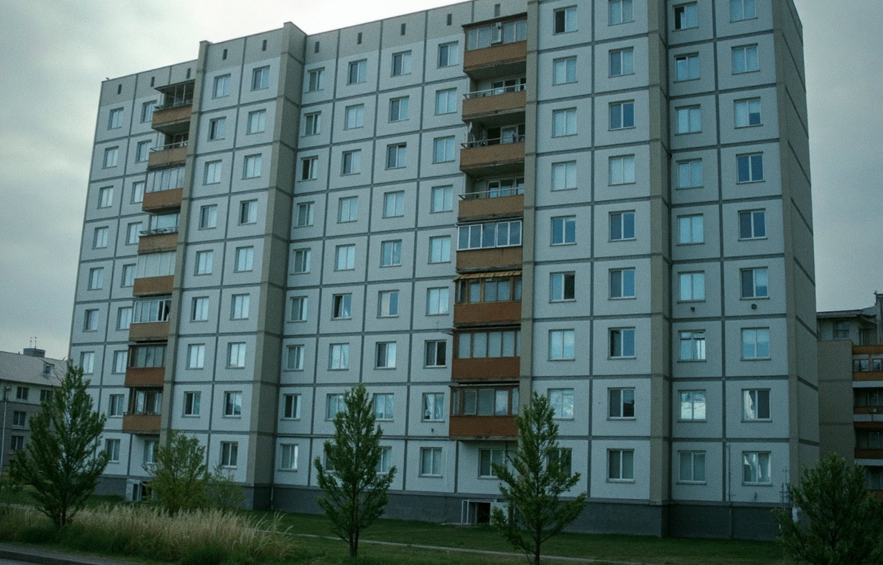 Брежневка, панельное жилье, 9 этажей
