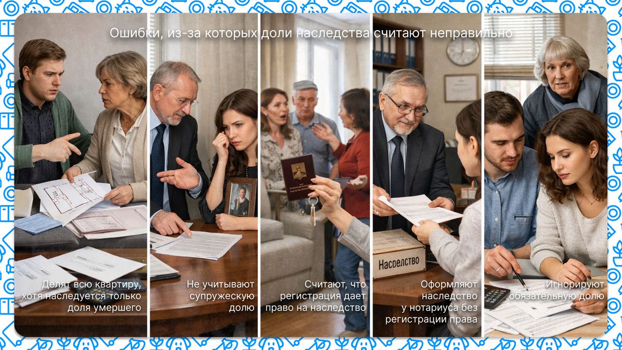 Ошибки, из-за которых доли наследства считают неправильно