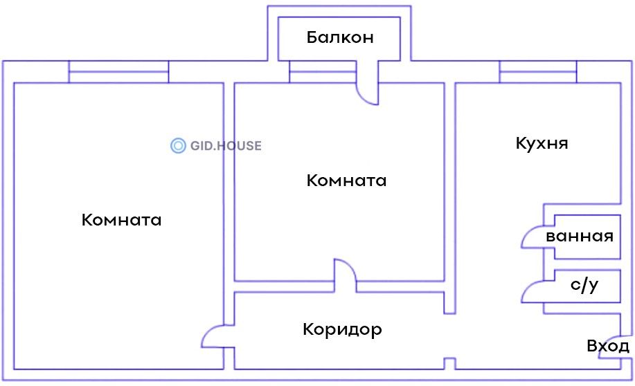 Квартира с раздельными комнатами после перепланировки