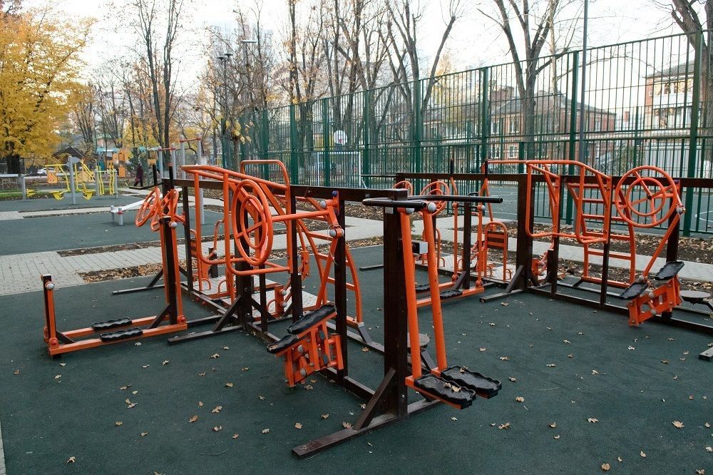 Спортивная площадка в Майском сквере, город Краснодар