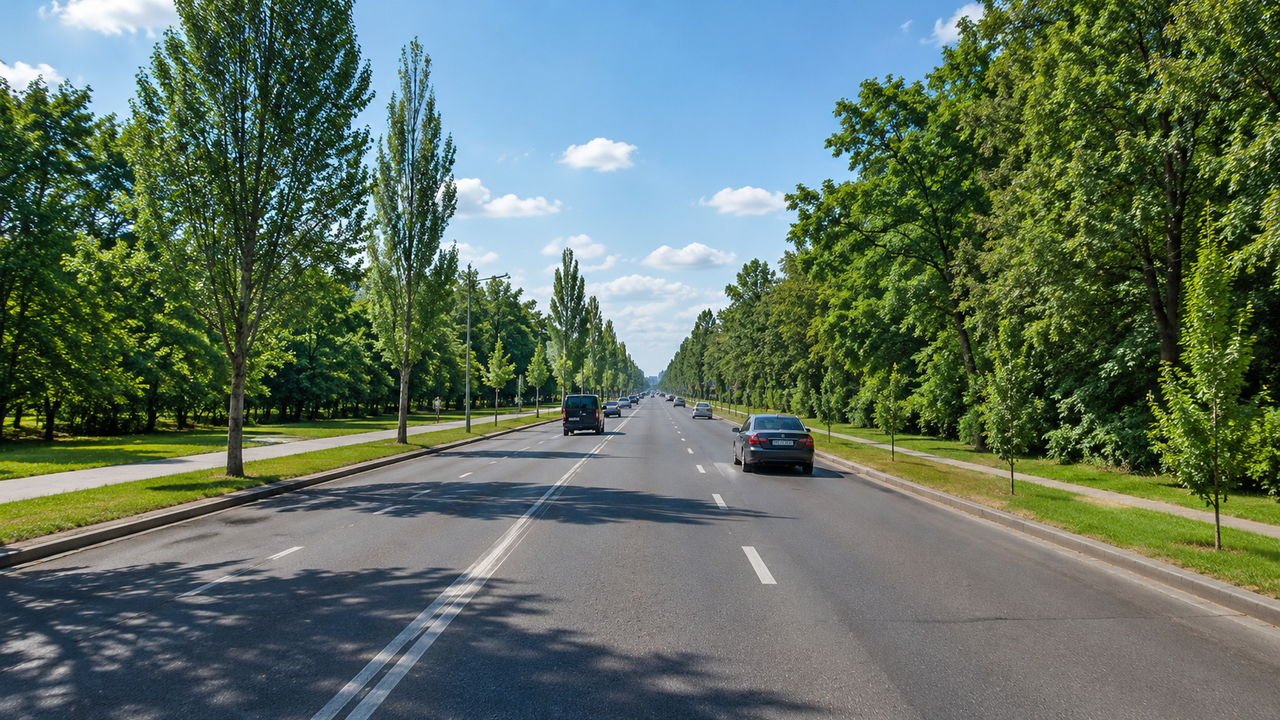 Донецк, ул. Петровского, дорога в Петровский район (генерация)