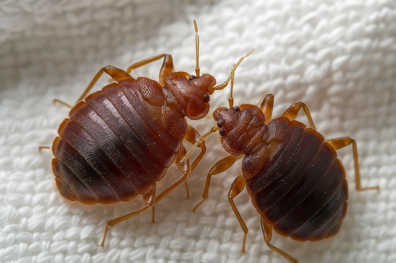 Две взрослые особи постельного клопа