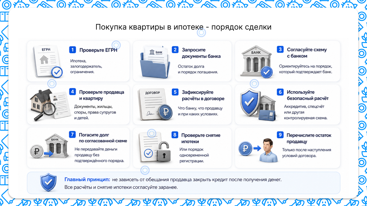 Покупка квартиры в ипотеке - порядок сделки