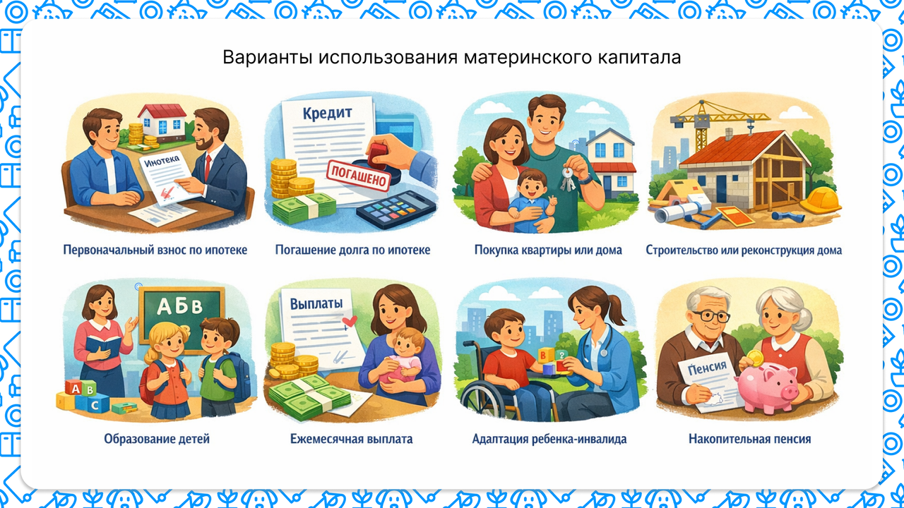 Варианты использования материнского капитала