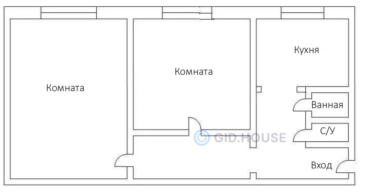 Планировка квартиры с изолированными комнатами