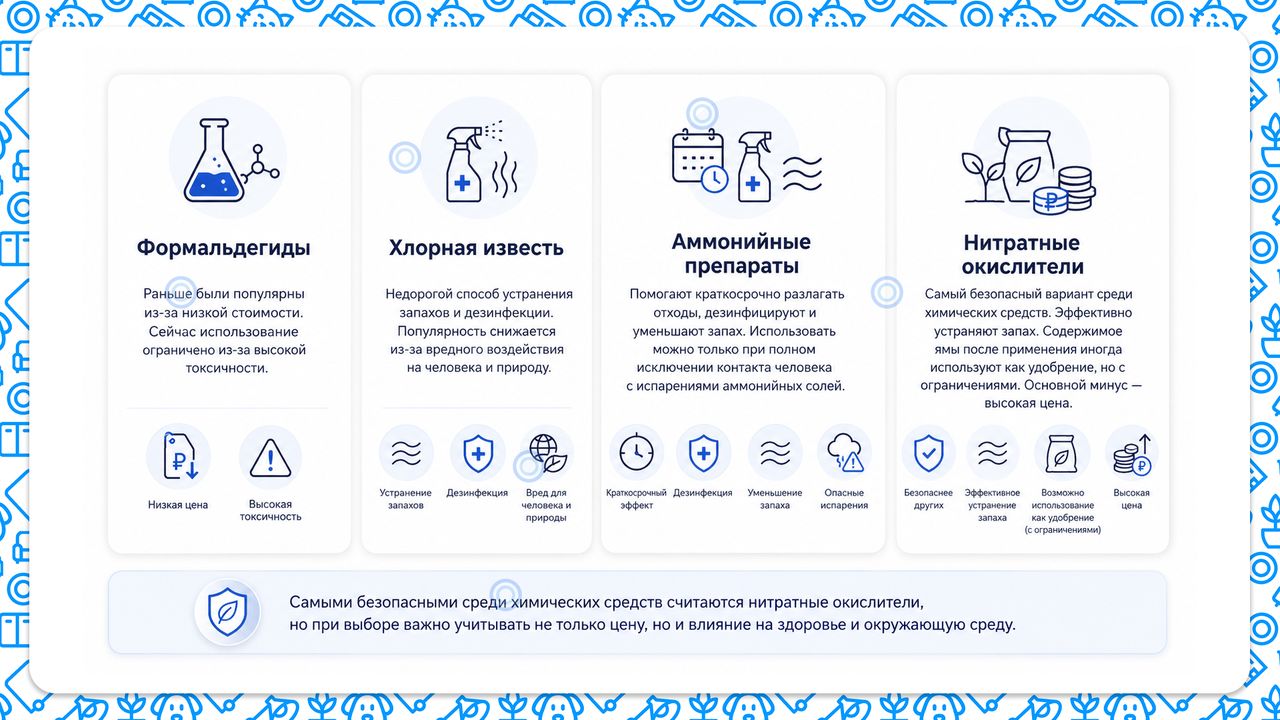 Средства, которые применяются для борьбы с запахами в уличных туалетных кабинках