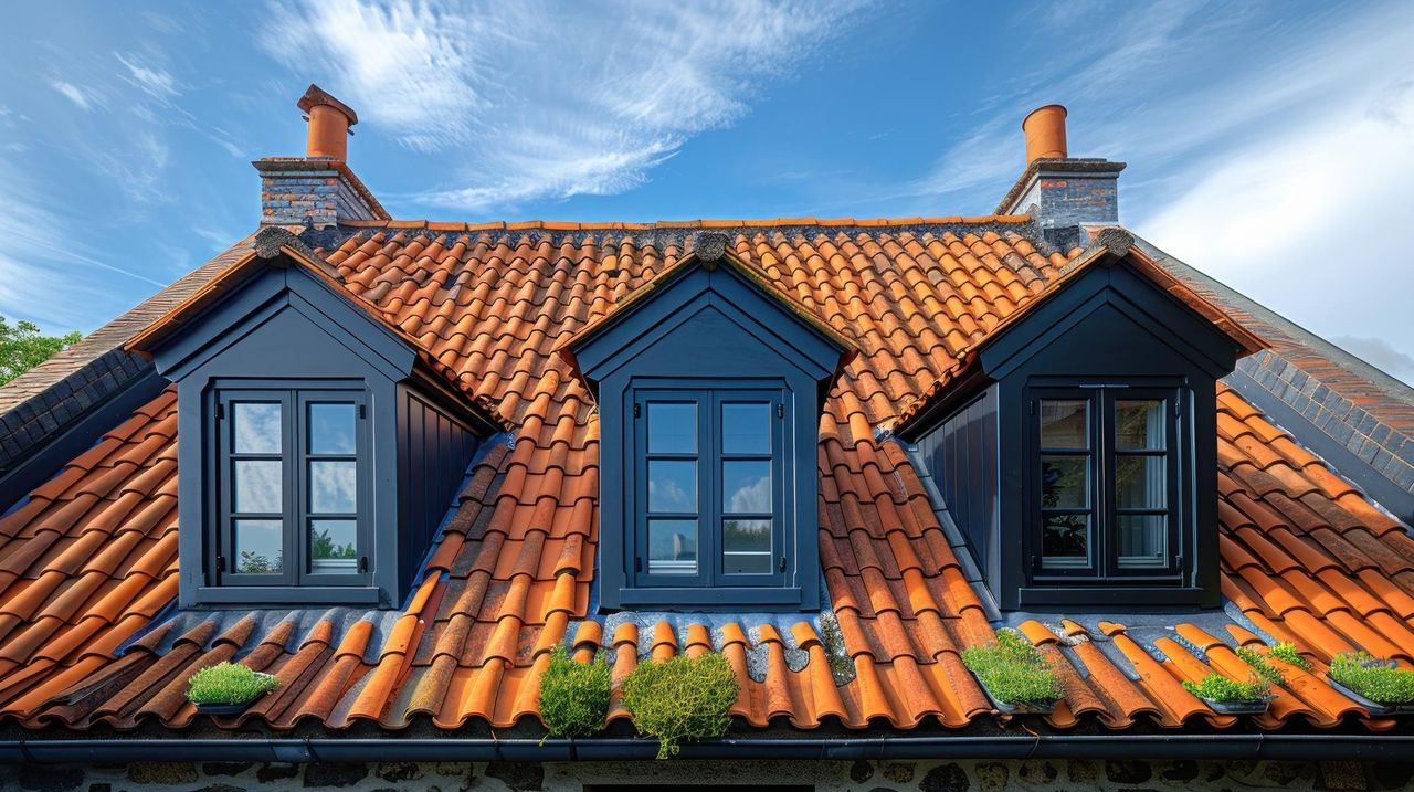 Слуховое окно прямоугольное, треугольная кровля