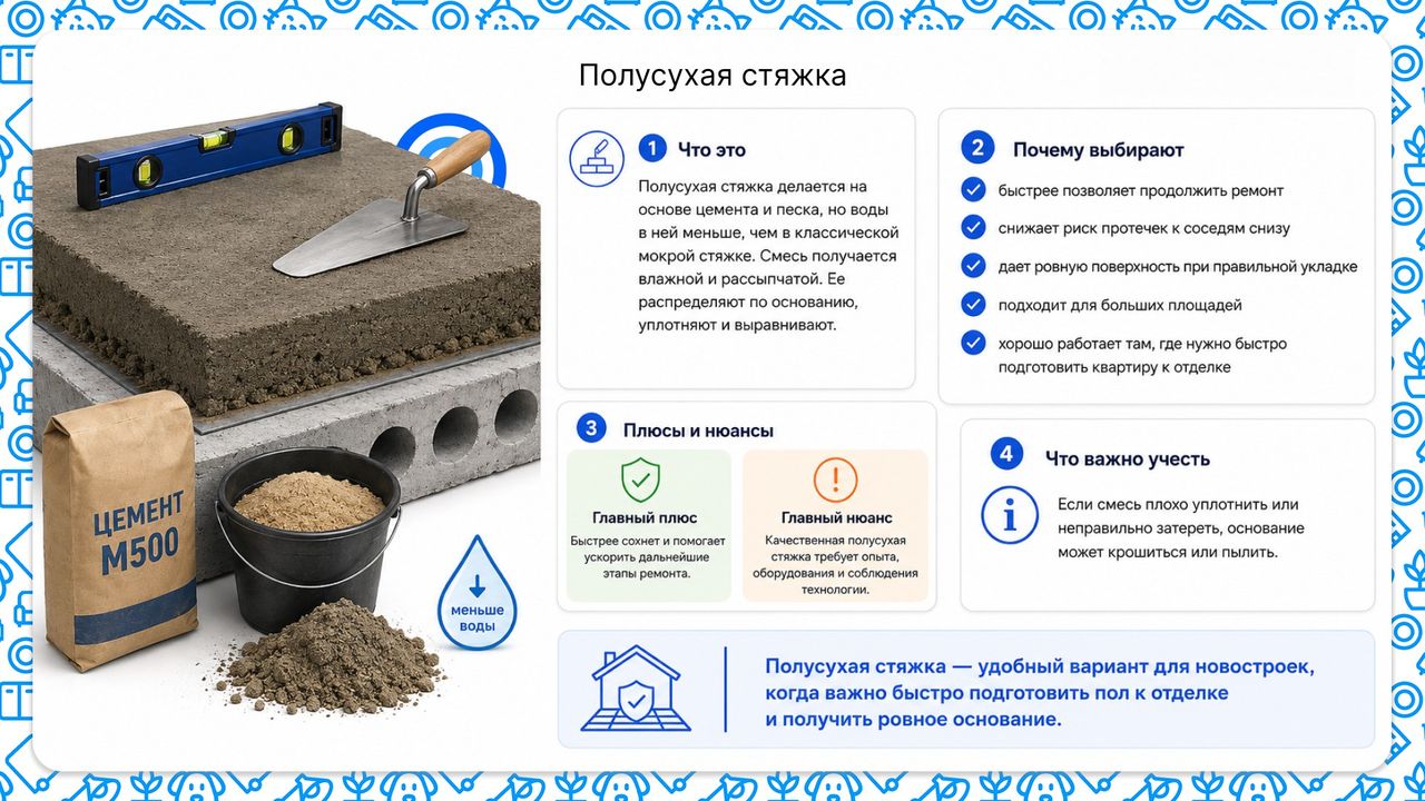 Полусухая стяжка