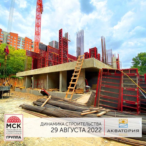 Ход строительства ЖК «Акватория» за Август 2022 г., фото №3