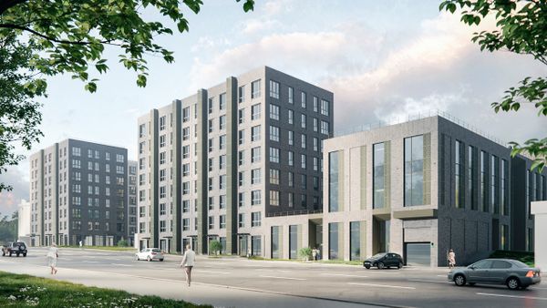 ЖК Ритмы города по ул. Спортивная (фасад, коммерческие помещения)