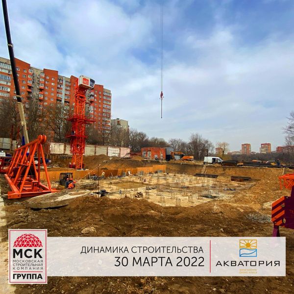 Ход строительства ЖК «Акватория» за Март 2022 г., фото №4