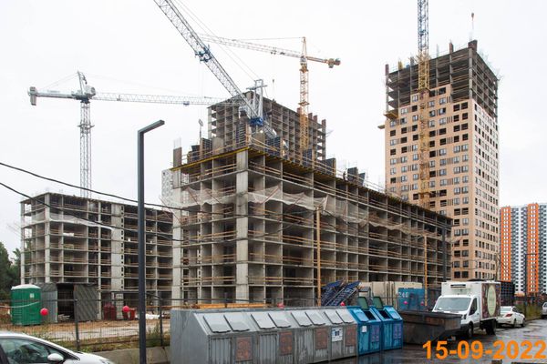 Ход строительства ЖК «Митинский лес» за Сентябрь 2022 г., фото №4