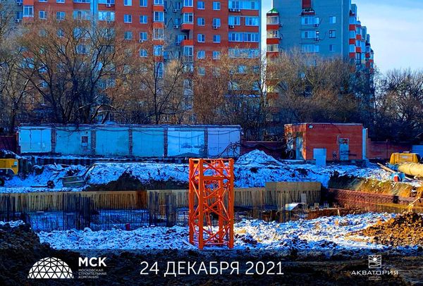 Ход строительства ЖК «Акватория» за Январь 2022 г., фото №3