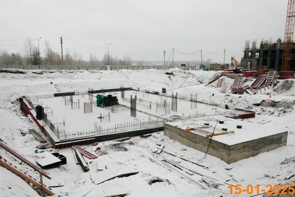Ход строительства ЖК «Зелёный парк» за Январь 2025 г., фото №2