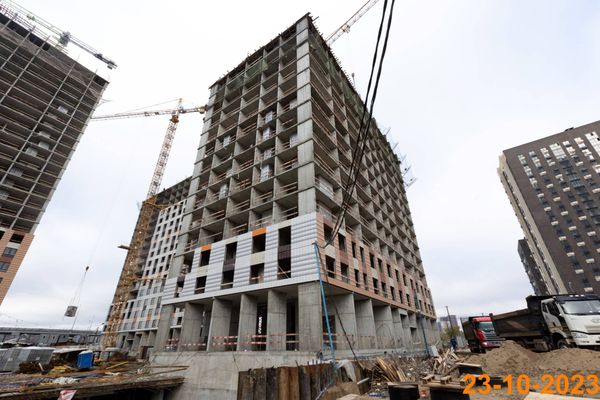 Ход строительства ЖК «Амурский парк» за Октябрь 2023 г., фото №2
