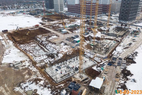 Ход строительства ЖК «Саларьево парк» за Март 2023 г., фото №3