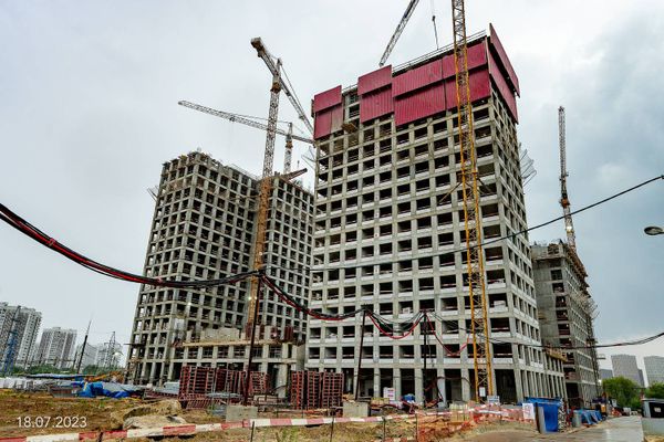 Ход строительства ЖК «Вейв» за Июль 2023 г., фото №2