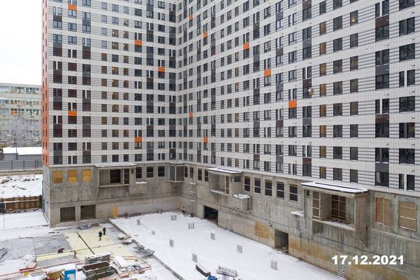 Ход строительства ЖК «Амурский парк» за Декабрь 2021 г., фото №4